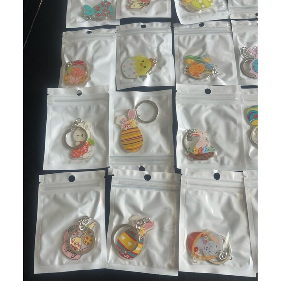24 Easter, spring themed keychains - teacher, class, coworker gifts - Picture 2 of 4